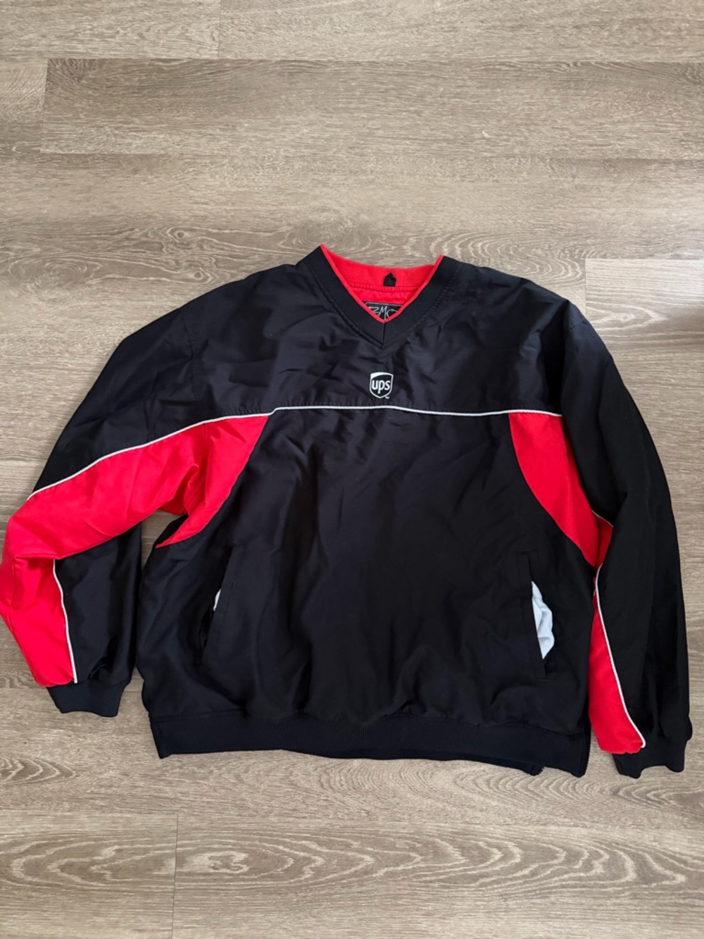 UPS Black & Red Athletic Pullover Jacket